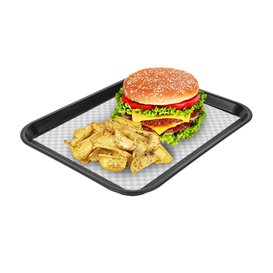 Graspapier inpakvellen “Vichy” zwart 31x42cm (1.000 stuks)