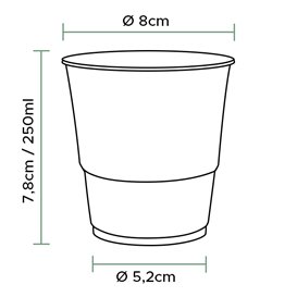 Sustainable Earth PLA Beker Transparant 250ml (50 stuks)