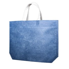 Niet Geweven Tas met Zeshoekige Base Blaw 44+10x30cm (25 stuks)