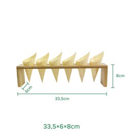 Bamboe Serverplateau 33,5x6x8cm (15 Stuks)