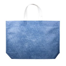 Niet Geweven Tas met Zeshoekige Base Blaw 44+10x30cm (25 stuks)
