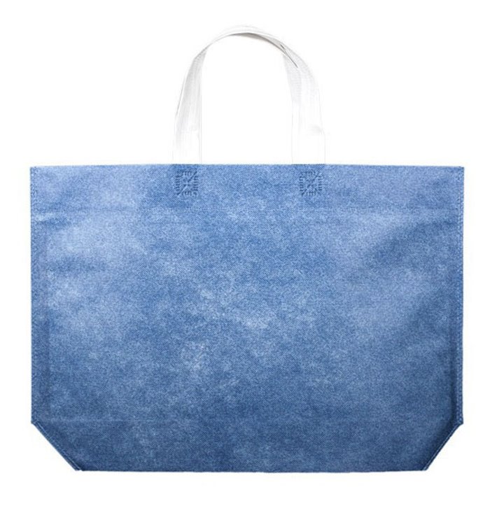 Niet Geweven Tas met Zeshoekige Base Blaw 44+10x30cm (25 stuks) Niet Geweven Tas met Zeshoekige Base Blaw 44+10x30cm (25 stuks)