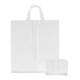Niet geweven PREMIUM Opvouwbare tas met korte hengsels wit 40+15x40cm (150 stuks)