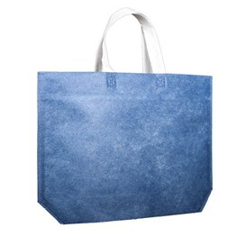 Niet Geweven Tas met Zeshoekige Base Blaw 44+10x30cm (200 stuks)