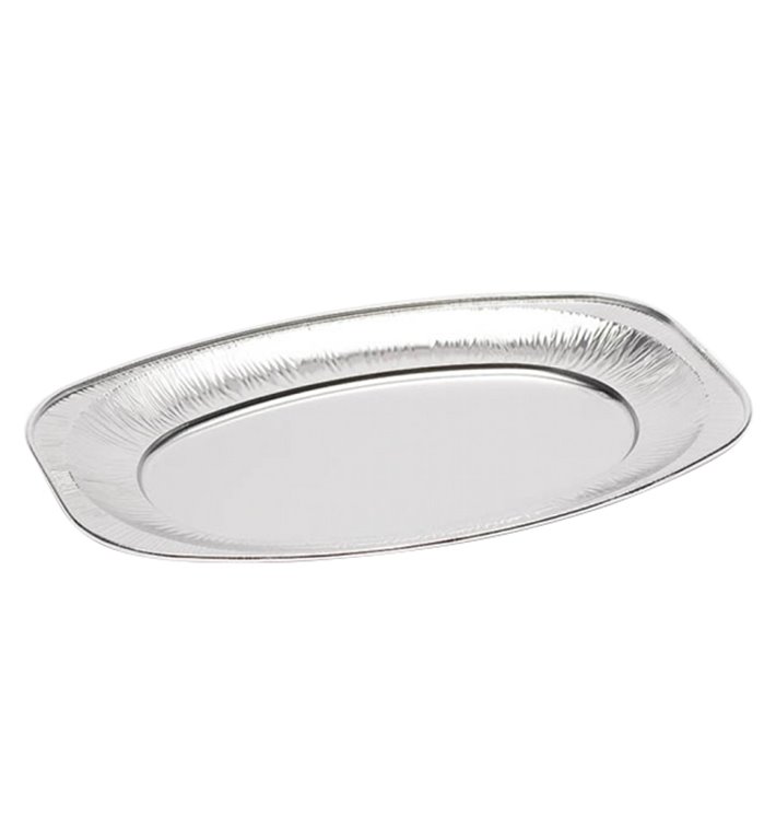 Folie dienblad Ovaal vormig 870ml (10 stuks) Folie dienblad Ovaal vormig 870ml (10 stuks)