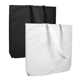 Niet geweven tas met lange hengsels wit 48+10x35cm (200 stuks)