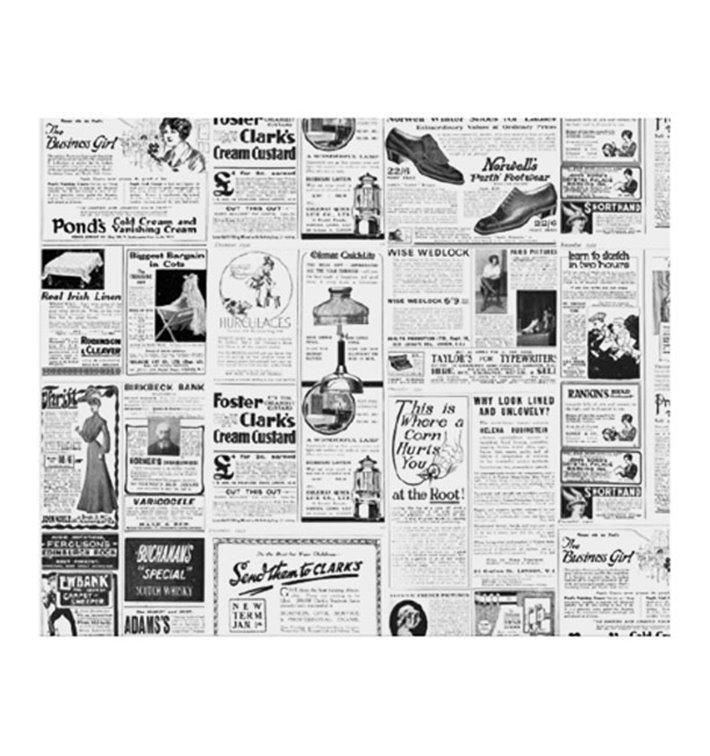 Graspapier inpakvellen "Times" 28x34cm (4.000 stuks) Graspapier inpakvellen "Times" 28x34cm (4.000 stuks)