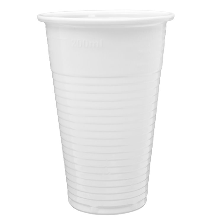 Plastic PP beker wit 220ml (3.000 stuks) Plastic PP beker wit 220ml (3.000 stuks)