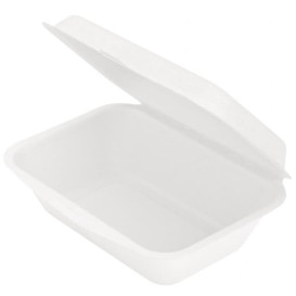 Suikerriet Gescharnierd Container "Menu Box" wit 13,6x18,2x6,4cm (1.000 stuks)