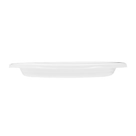 Herbruikbare bord PS Plat wit 16,5cm (50 stuks) 