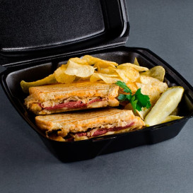 Schuim stokbrood Container 1 Compartment zwart 2,40x2,10x0,70cm (125 stuks) 