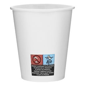 Papieren beker wit 6Oz/180ml Ø7,0cm (400 stuks)