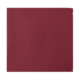 Papieren Servet Micropunt 2-laags Bordeaux 20x20cm (100 Stuks)