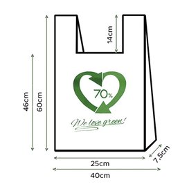 Herbruikbaar Plastic Hemddraagtassen 40x60cm 50µm (100 stuks) 