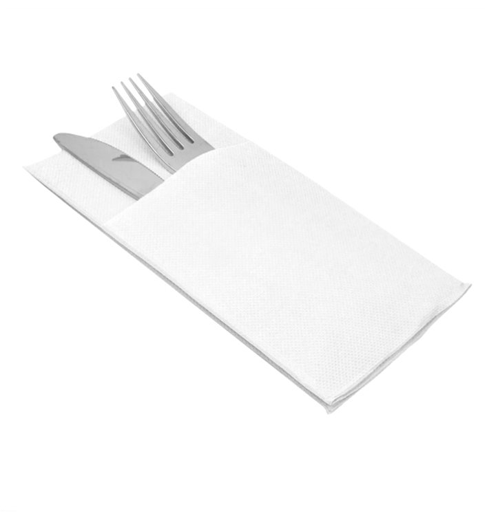 Zakvouw Papieren Servet Micropunt Wit 40x40cm (480 stuks) Zakvouw Papieren Servet Micropunt Wit 40x40cm (480 stuks)