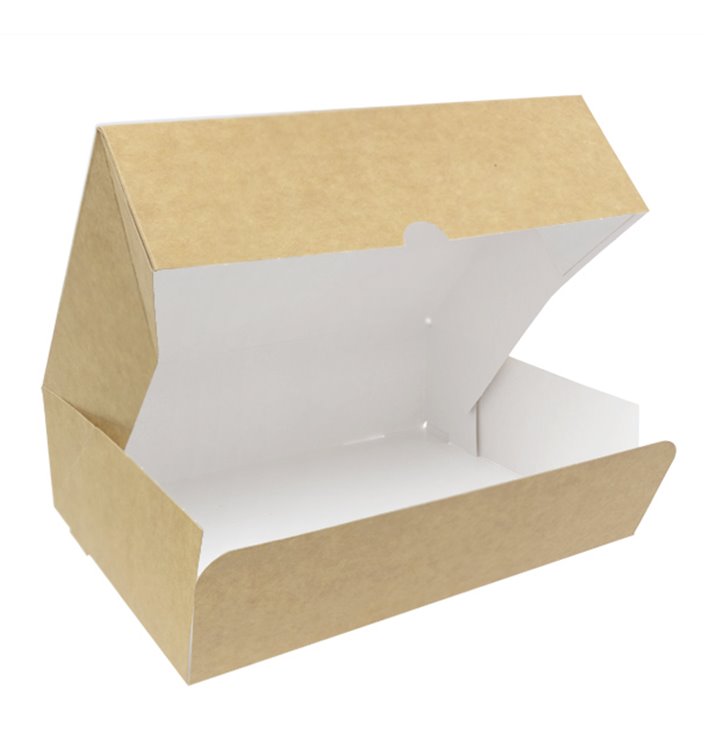Gebakdoos Karton Kraft 20,4x15,8x6cm 1kg (20 stuks) Gebakdoos Karton Kraft 20,4x15,8x6cm 1kg (20 stuks)