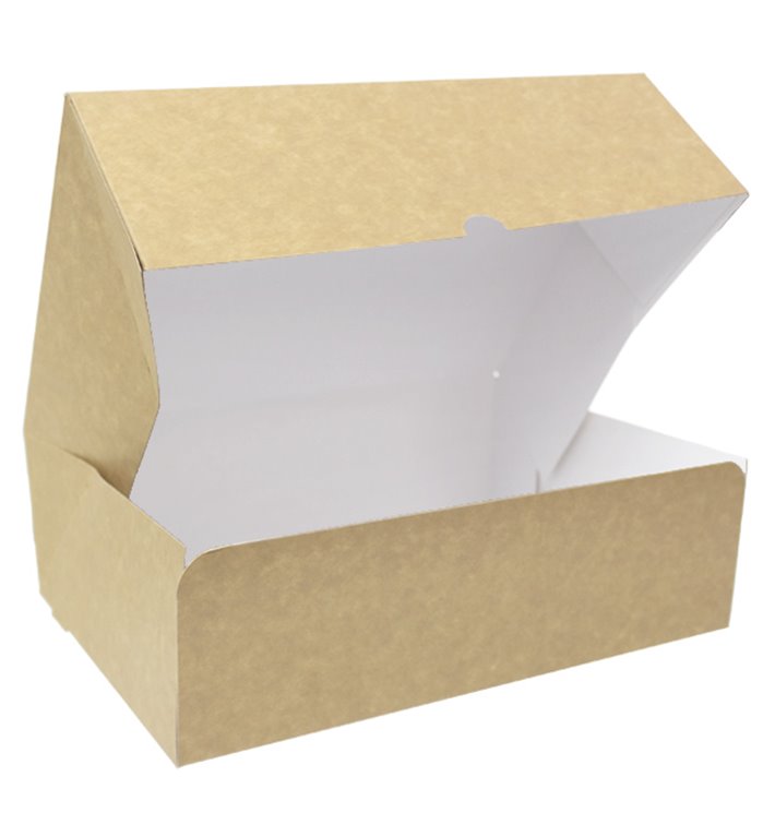 Gebakdoos Karton Kraft 25,8x18,9x8cm 2kg (20 stuks) Gebakdoos Karton Kraft 25,8x18,9x8cm 2kg (20 stuks)