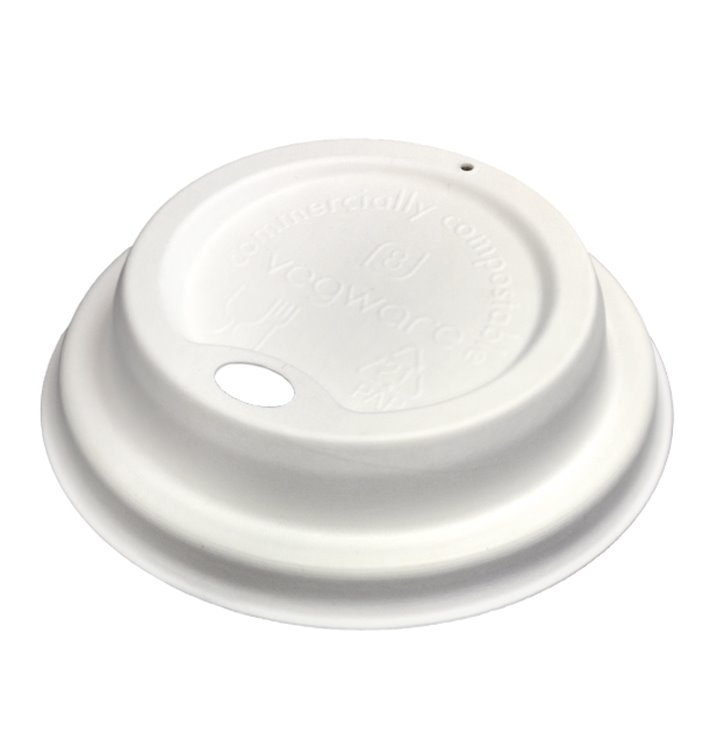 Deksel met Gat Gevormde Celstofvezel Wit Ø8,0cm (50 Stuks) Deksel met Gat Gevormde Celstofvezel Wit Ø8,0cm (50 Stuks)