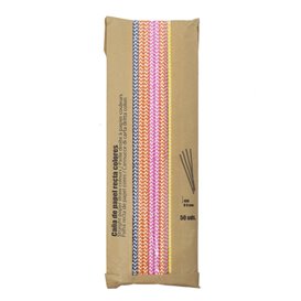 Straight Paper Cane Kleuren Ø8mm 40cm (50 Stuks)