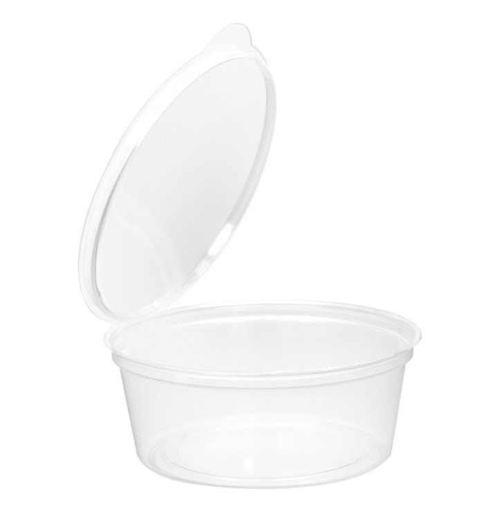 Plastic Container APET Rond vormig transparant 80ml (450 stuks) Plastic Container APET Rond vormig transparant 80ml (450 stuks)
