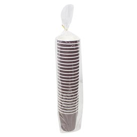 Papieren beker ribbel wand kraft 9Oz/270ml Ø8,0cm (1.050 stuks)
