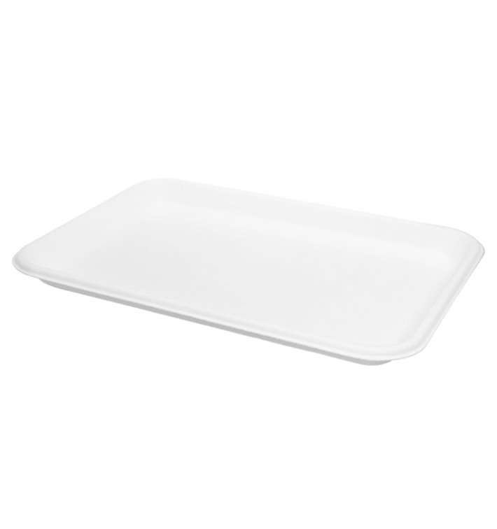 Suikerriet Dienblad Wit 20,5x14,5cm (50 stuks) Suikerriet Dienblad Wit 20,5x14,5cm (50 stuks)