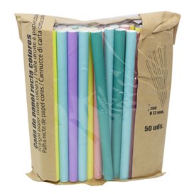 Straight Paper Cane Kleuren Ø1,2cm 20cm (50 Stuks)
