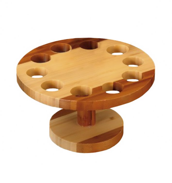 Bamboe Bediening kegel houder 10 slots (12 stuks) Bamboe Bediening kegel houder 10 slots (12 stuks)