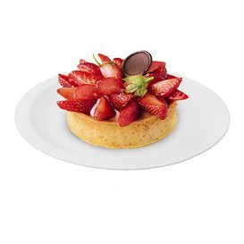 Herbruikbare harde bord Plat wit "Rond vormig" PP Ø18,5cm (25 stuks) 