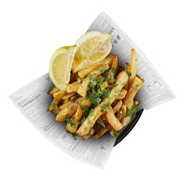 Graspapier inpakvellen "Krant" 28x31cm (1000 stuks) 