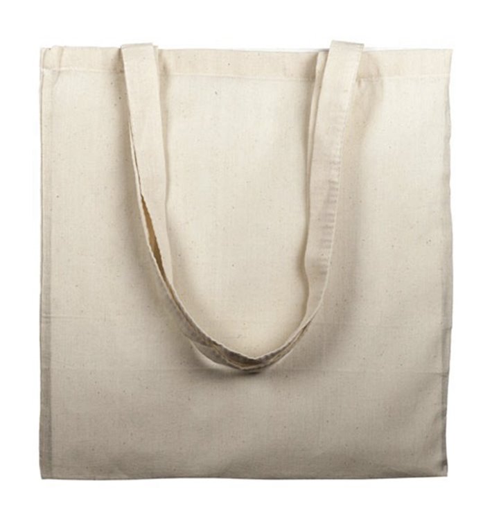 Katoenen Tas met Lange Hengsels Beige 38x42cm (25 stuks) Katoenen Tas met Lange Hengsels Beige 38x42cm (25 stuks)