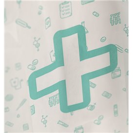 Papieren zak apotheek wit 14+7x24cm (125 stuks)