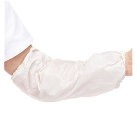 Wegwerp plastic Over omhulsel PE wit G80 18x44cm (100 stuks) 