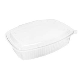 Bak met Hoge Vaste Deksel Microgolfbaar PP Transparant 1500ml (25 stuks)