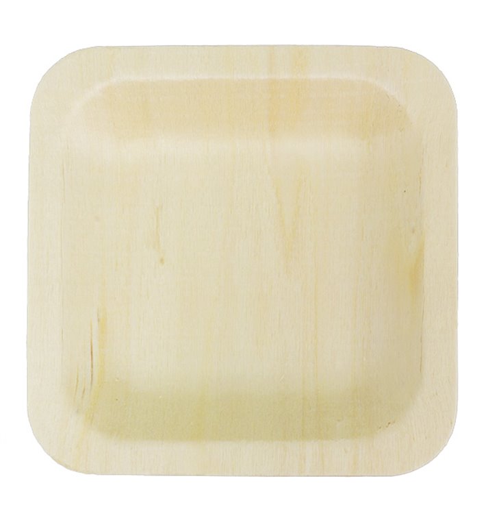 Vierkant Houten Bord 9x9cm (25 Stuks) Vierkant Houten Bord 9x9cm (25 Stuks)
