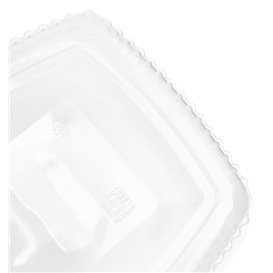 Bak met Hoge Vaste Deksel Microgolfbaar PP Transparant 1500ml (25 stuks)