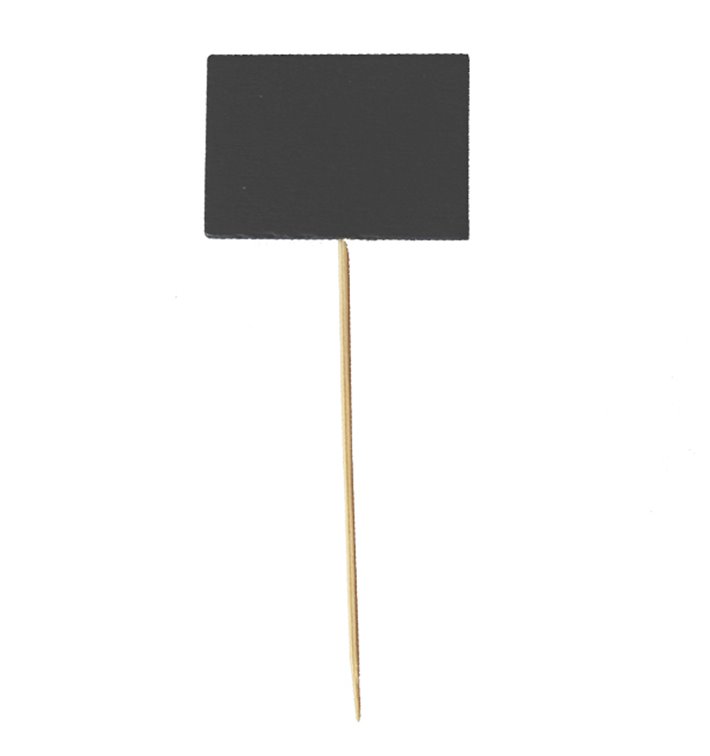 Bamboe Prikkers met Leisteen 6,3x3,8cm (1.000 stuks) Bamboe Prikkers met Leisteen 6,3x3,8cm (1.000 stuks)