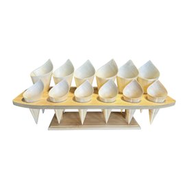Bamboe Bediening Kegel Houder 12 Slots (4 stuks)