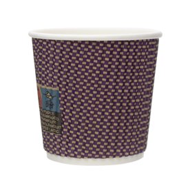 Papieren beker ribbel wand kraft 9Oz/270ml Ø8,0cm (25 stuks)