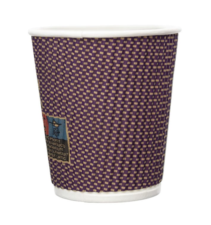 Papieren beker ribbel wand kraft 9Oz/270ml Ø8,0cm (25 stuks) Papieren beker ribbel wand kraft 9Oz/270ml Ø8,0cm (25 stuks)