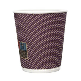 Papieren beker ribbel wand kraft 9Oz/270ml Ø8,0cm (1.050 stuks)