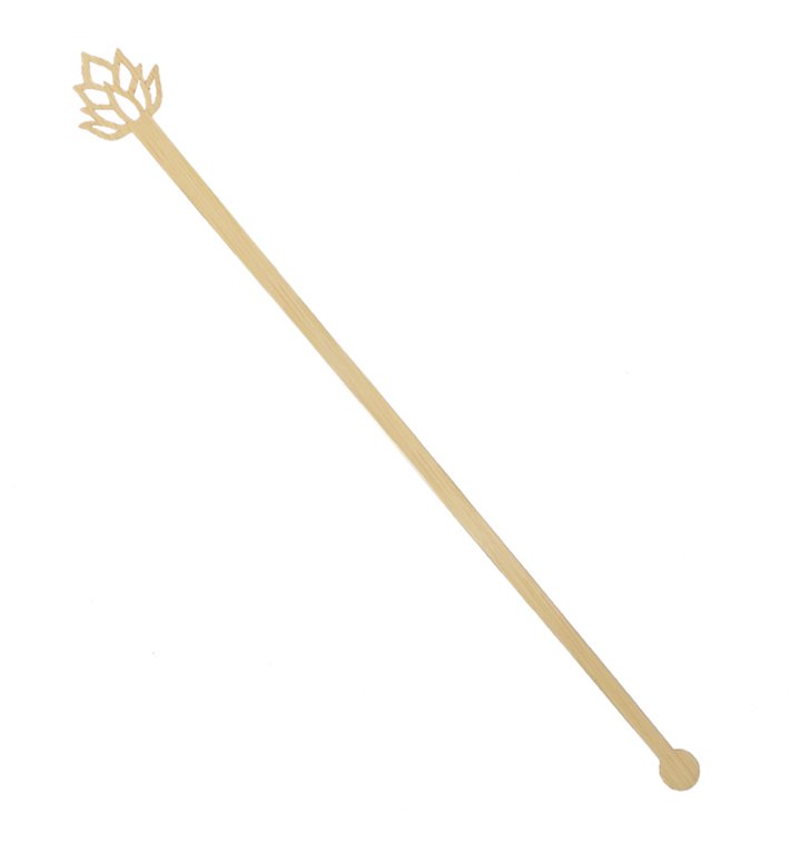 Bamboe Lotusbloesem Drink Roerstaaf 18cm (600 stuks) Bamboe Lotusbloesem Drink Roerstaaf 18cm (600 stuks)