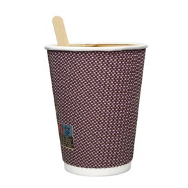Papieren beker ribbel wand kraft 9Oz/270ml Ø8,0cm (1.050 stuks)