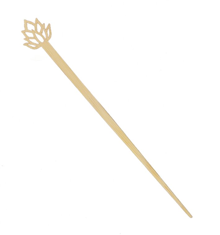 Bamboe Lotusbloesem Drink Roerstaaf 12cm (50 stuks) Bamboe Lotusbloesem Drink Roerstaaf 12cm (50 stuks)