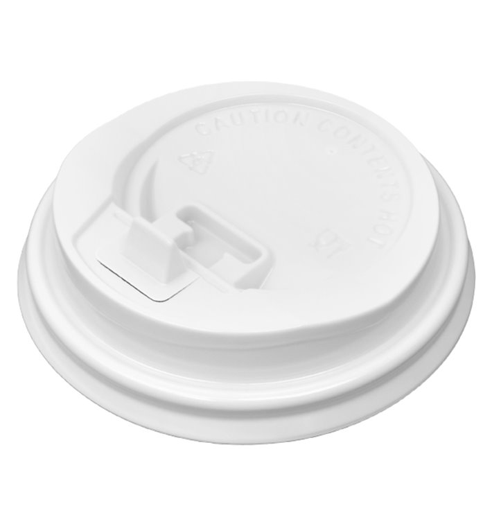 Deksel met Gat voor Papieren Beker 7Oz Wit Ø7,2cm (50 Stuks) Deksel met Gat voor Papieren Beker 7Oz Wit Ø7,2cm (50 Stuks)