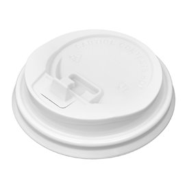 Deksel met Gat voor Papieren Beker 7Oz Wit Ø7,2cm (1.000 Stuks)