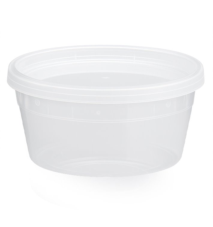 Kunststof Bak van PP “Deli Range” Transparant met Deksel 360ml (240 Stuks) Kunststof Bak van PP “Deli Range” Transparant met Deksel 360ml (240 Stuks)