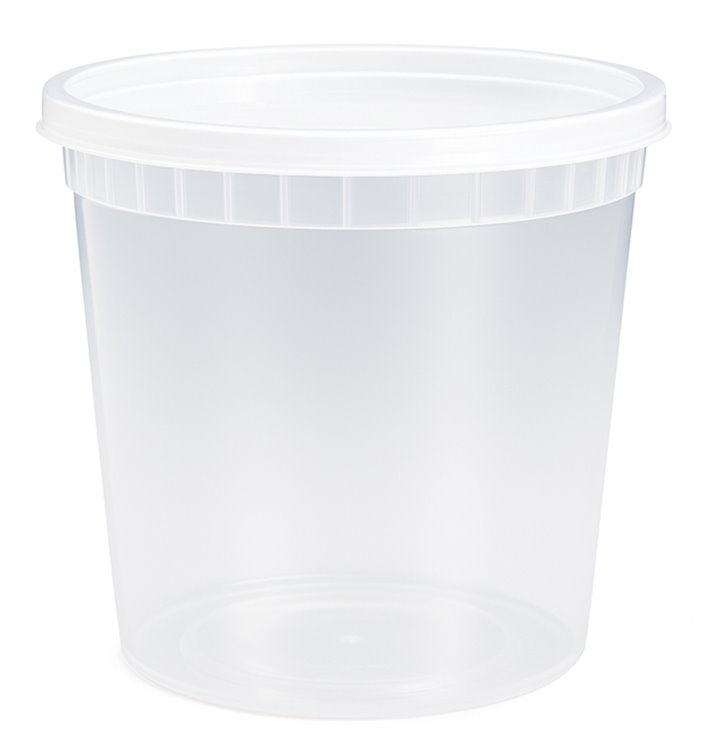 Kunststof Bak van PP “Deli Range” Transparant met Deksel 720ml (240 Stuks) Kunststof Bak van PP “Deli Range” Transparant met Deksel 720ml (240 Stuks)