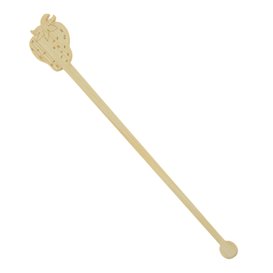 Bamboe Drink roerstaaf Aardbei 14cm (600 stuks)