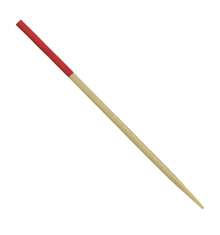 Bamboe Spies Rood Tip 7cm (300 stuks) Bamboe Spies Rood Tip 7cm (300 stuks)
